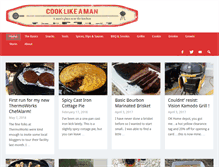 Tablet Screenshot of cooklikeaman.com